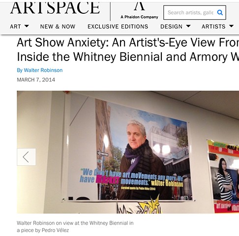 Walter Robinson reflects on his portrait at the Whitney Biennial