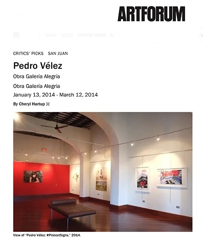 Artforum review of Protest Signs (2014)