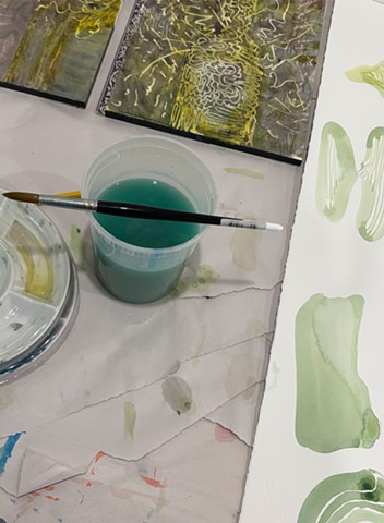watercolors in process