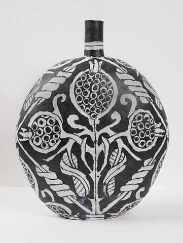 Large Flask with Pineapples