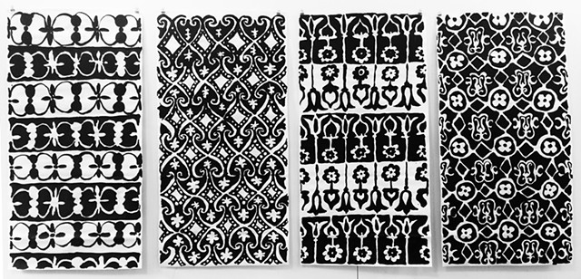 Four Patterned Scrolls