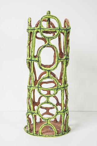 Lime Birdcage with Circles