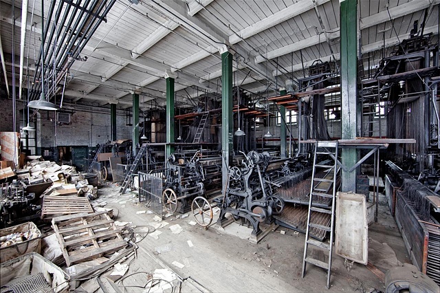 urban decay photography urbex beautiful deconstruction lace factory textiles