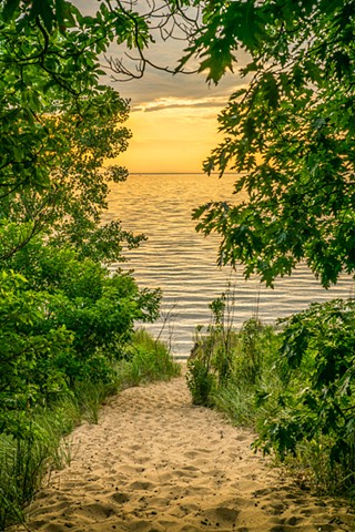 Lake Michigan, afternoon at Saugatuck dunes