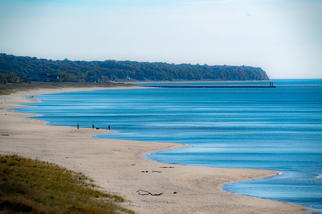 far wind lines on Lake Michigan, Saugatuck dunes, MI