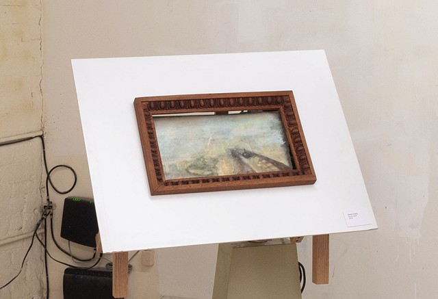 A Device to Spin A Copy of JWM Turner's Rain Steam and Speed - The Great Western Railway (1844) at 415rpm