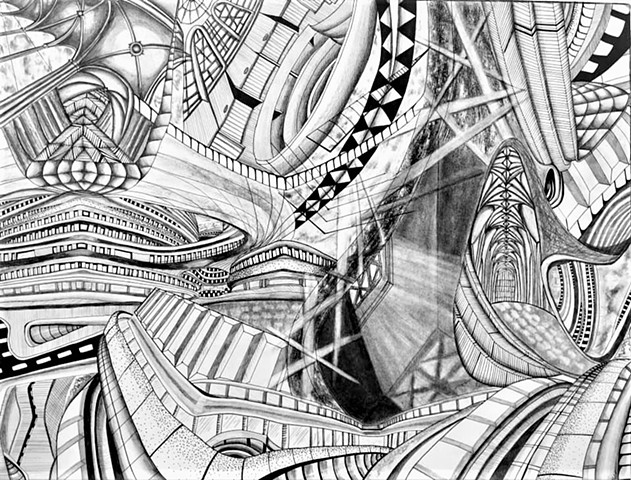 drawing, architectural, black and white, details, movement