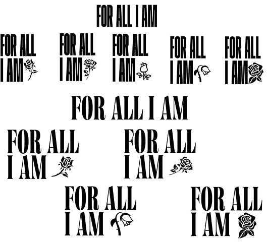 For All I Am Logos