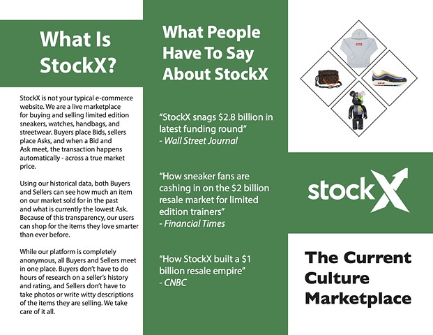 Stock X Brochure Outside