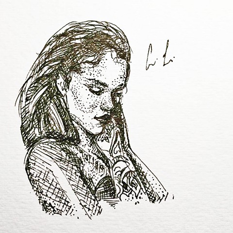 Rihanna- Ink Sketch