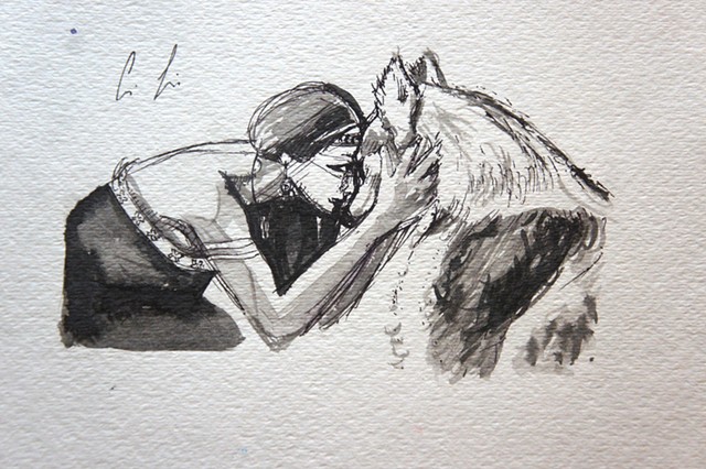 Wolf and woman