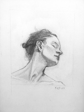 Drawing of a woman's head