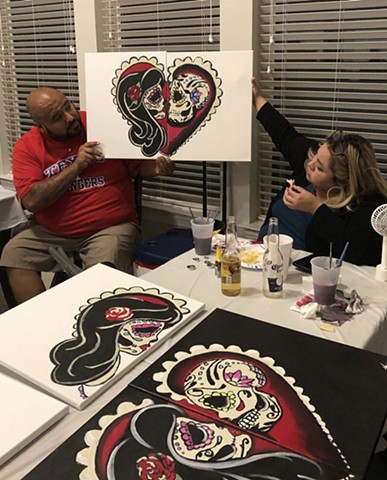 Valentines Couples Paint Nite