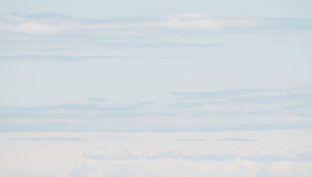 photograph of clouds, pastel sky; over Lake Michigan, Newport State Park, Ellison Bay, Wisconsin; by Colleen E. Gunderson