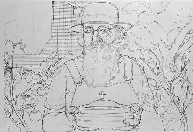 Initial Drawing, Our Hands Sow the Seeds — Tim Norris