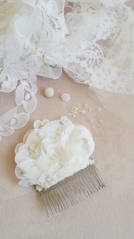 Handmade from wedding dress scraps