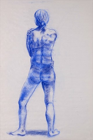 Figure Study In Blue