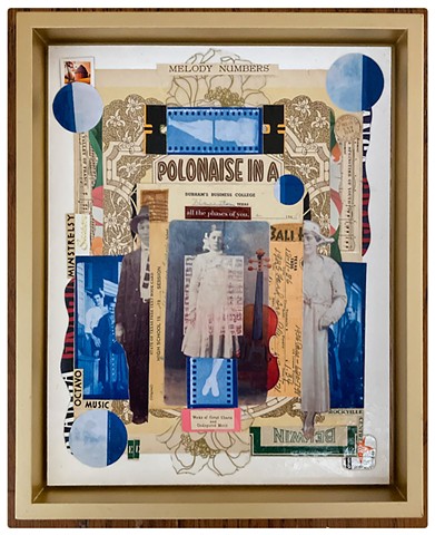 All the Phases of You, Mixed Media Collage on Repurposed Wood, By Emily Cammarata.