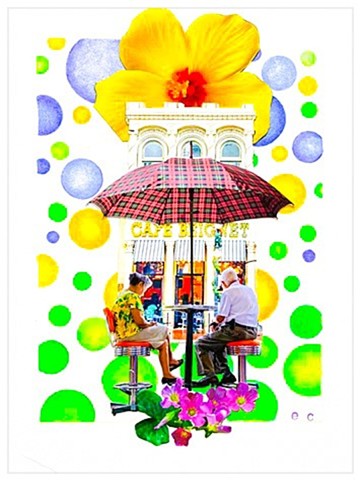 Morning: New Orleans, Collage, Mixed Media on Illustration Board by Emily Cammarata.