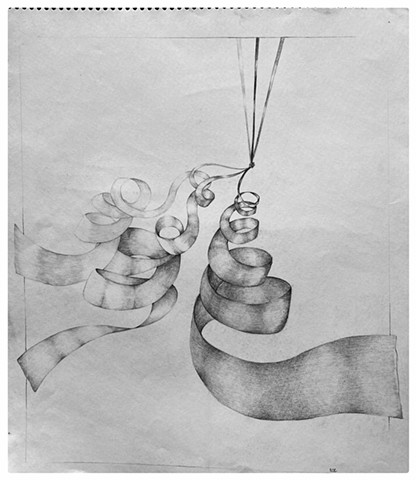 Ribbons, Sketching by Emily Cammarata, Graphite on Paper Emily Cammarata Art