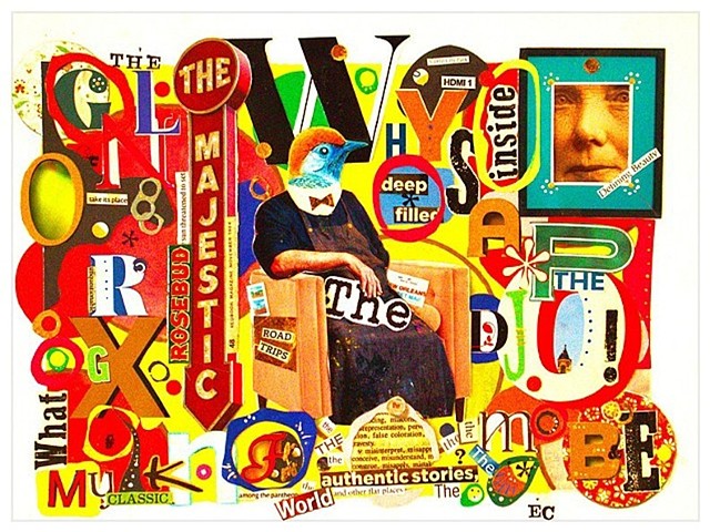 WORLD AND OTHER FLAT PLACES, Mixed Media on Illustration Board by Emily Cammarata,.