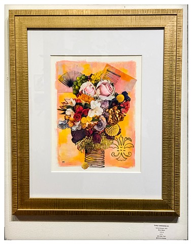 Spring Bouquet, (SOLD) Mixed Media on Strathmore Board, By Emily F Cammarata.