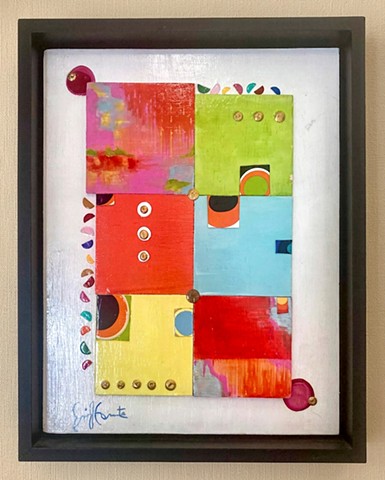 Trajectory #1 Acrylic on Repurposed Wood, by Emily Cammarata.