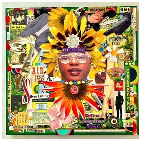Cleopatra De Luxe, Mixed Media On Cradled Board by Emily Cammarata.