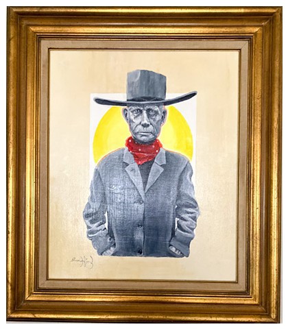 Sunshine Cowboy, acrylic on Stretched canvas, By Emily Cammarata. 