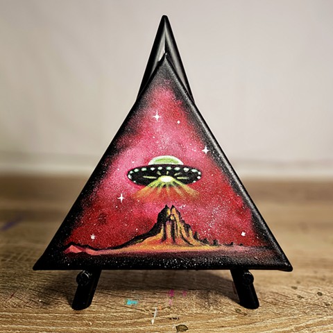 "UFO Vaporizing Shiprock"