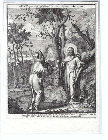 'Temptation of Christ in the Desert' by an artist (after) Matthias Scheits