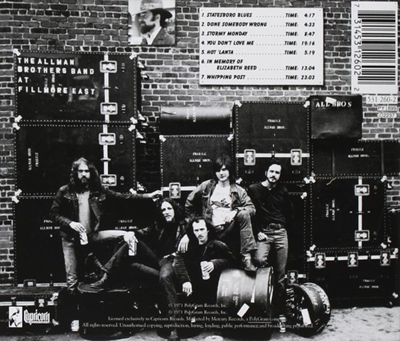 Red Dog - 'At Fillmore East' Back Cover 1971