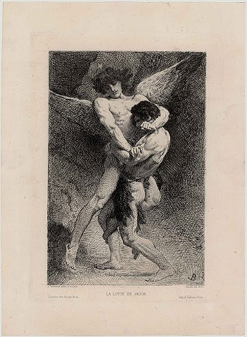 'Jacob Wrestling With The Angel' by Leon Bonnat