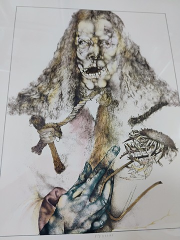 Reiner Schwarz (b. 1940) lithograph, 'Homage to Albrecht Durer'