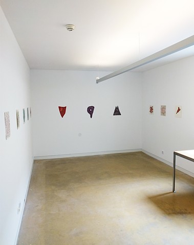Installation view of Palimpsest Obsessed at Estúdio UM, School of Architecture, University of Minho, Guimarães, Portugal