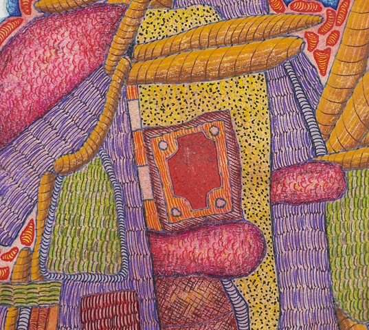 DETAIL OF: Stumblebump Schlump (Wicker bread bunk)