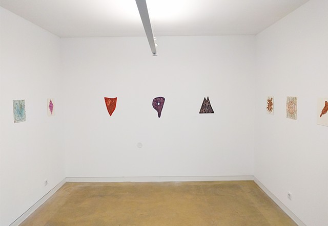 Installation view of Palimpsest Obsessed at Estúdio UM, School of Architecture, University of Minho, Guimarães, Portugal