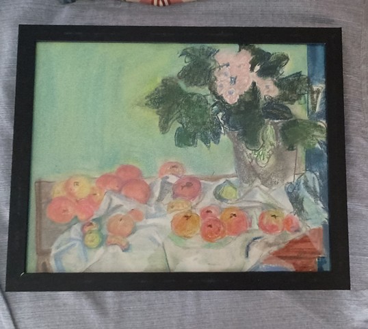 Study of Cezanne's Still Life With Apples and Primroses