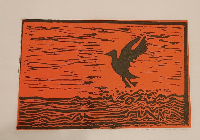 Duck in Flight Dawn