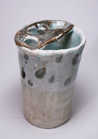 "mint chip" Toothbrush holder. electric fired. 2024