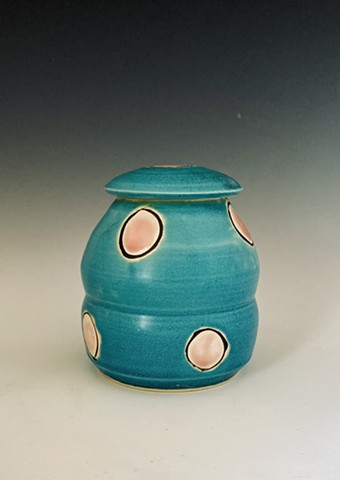 Blue Lidded Jar 