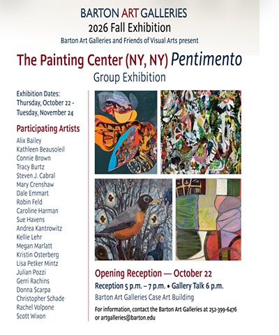 Pentimento Exhibition Barton College