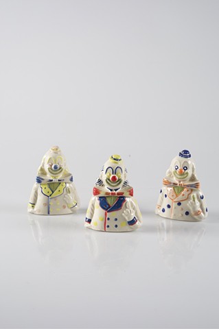 Clowns Showgrounds carnival Showmen artwork ceramic Nock Tahlia Undarlegt romani fine art