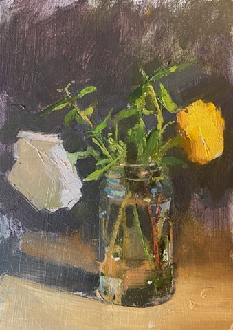 Lisianthus and Marigold