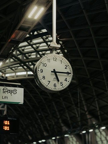 Clock Waiting at Platform Nine