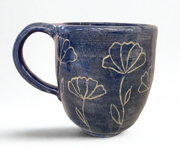 Blue and Yellow Mishima Mug
