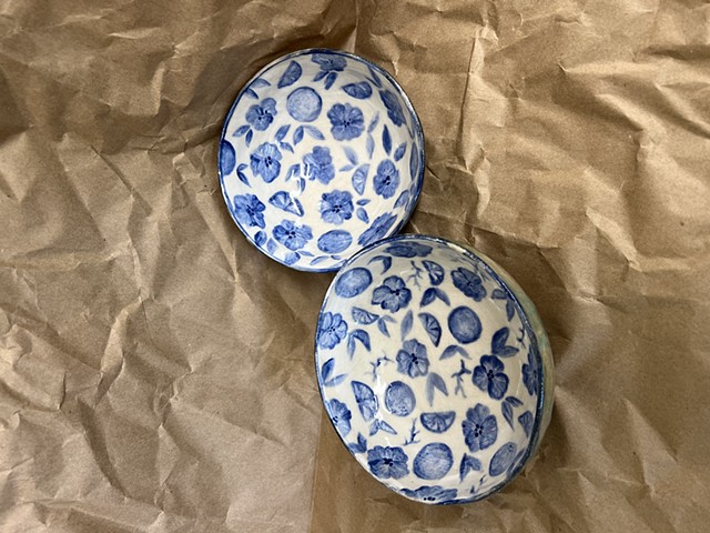 Blue Orange Bowls Set