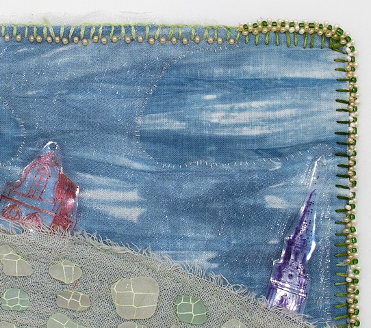 Mini Quilt (Blue) (Detail)