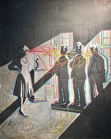 conceptual art, painting, original artwork, love, canadian art, narrative surrealism, The Natural Selection