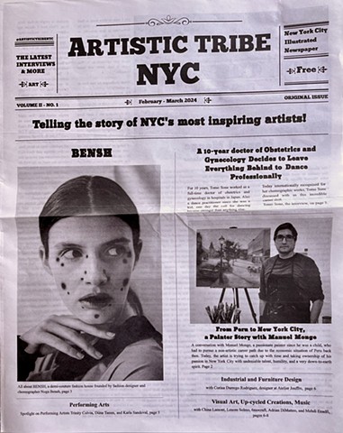 Manuel Monge featured in Artistic Tribe NYC - February 2024